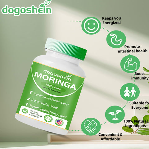 Dogoshein Moringa Capsules (800mg) for lmmuneSupport, Gut Health & Vitamins